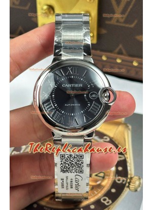 Ballon De Cartier Dial Gris Reloj Réplica Espejo 1:1 Suizo en Caja Acero 904L - 42MM