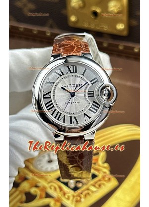Ballon De Cartier Suizo Automático Calidad Espejo 1:1 33MM en Dial Blanco 