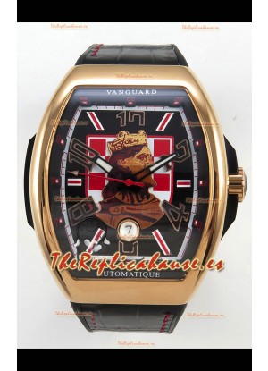 Franck Muller Vanguard Skenderbeu Croatia Oro Rosado Reloj Réplica Suizo