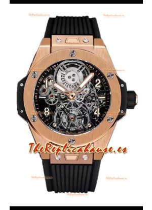 Hublot Big Bang Tourbillon Reloj Caja Oro Rosado en 45MM Réplica Espejo 1:1