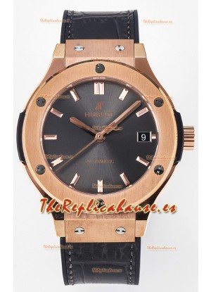 Hublot Super Clone Classic Fusion Rose Gold 38MM Reloj Réplica Espejo 1:1 Dial Gris