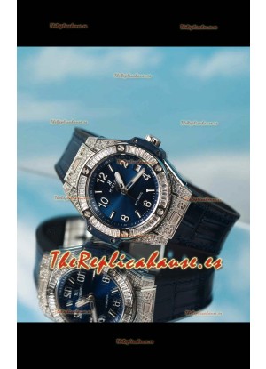 Hublot Big Bang One Click King Dial Azul Caja Acero Reloj Réplica Suizo 39MM