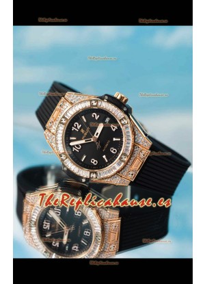 Hublot Big Bang One Click King Dial Negro Oro Rosado Reloj Réplica Suizo 39MM