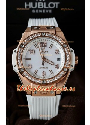 Hublot Big Bang One Click King Dial Blanco Oro Rosado Reloj Replica Suizo 39MM
