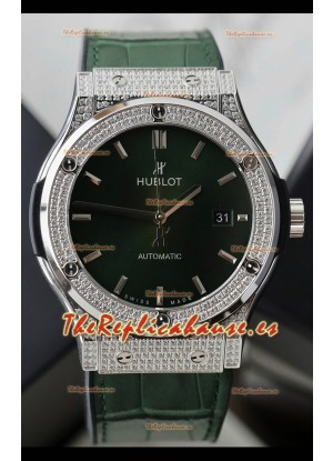 Hublot Classic Fusion Automático Dial Acero color Verde 42MM Superclone Reloj Réplica