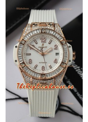 Hublot Big Bang One Click King Dial Blanco Oro Rosado Reloj Réplica Suizo 39MM