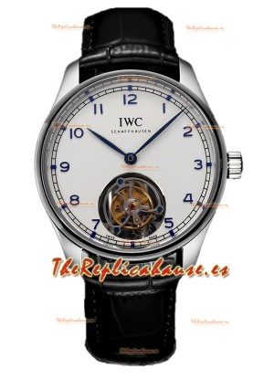 IWC Portugieser IW5458 Hand-Wound Genuino Tourbillon Acero Reloj Réplica Suiza 