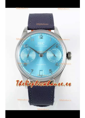 IWC Super Clone Portugieser Reloj Réplica Suizo Espejo 1:1 Dial Turquesa Reloj Caja Acero