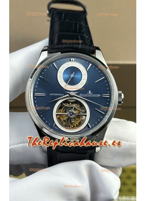 Jaeger LeCoultre Master Ultra-Thin Tourbillon Dial Azul Caja Acero Inoxidable