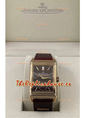 Jaeger-LeCoultre Reverso DuoFace Reloj Oro Rosado Dial Rojo en Movimiento Suizo Automático