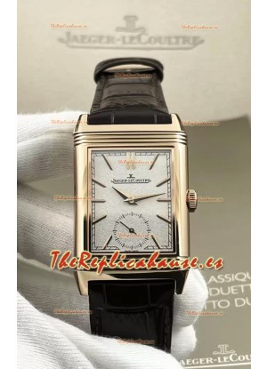 Jaeger-LeCoultre Reverso DuoFace Reloj Caja Oro Rosado Dial Marrón en Movimiento Suizo Automático