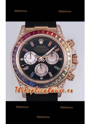 Rolex Cosmograph Daytona 116598 Oro Rosado a Espejo 1:1 Movimiento Original Cal.4130 - Reloj en Acero 904L