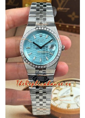 Rolex Land-Dweller 127336 Azul Hielo Diseño Panal Abeja 40MM Reloj Réplica Suizo