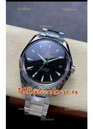 Omega Aqua Terra 150M Dial Negro Caja Acero 904L Manecilla Azul Réplica Espejo 1:1 41MM 