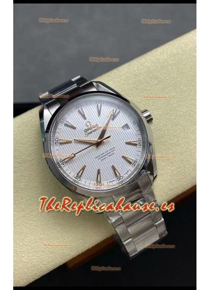 Omega Aqua Terra 150M Dial Blanco Caja Acero 904L Dial Blanco Réplica Espejo 1:1 41MM 