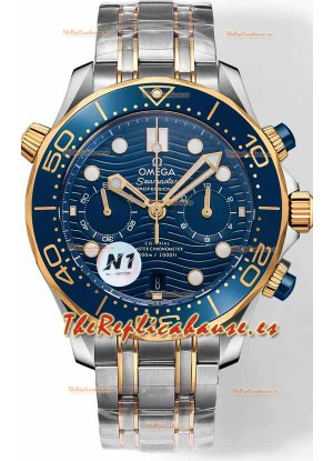 Omega Seamaster Co-Axial Master Chronograph Dial Azul Dos Tonos 44MM Réplica Espejo 1:1