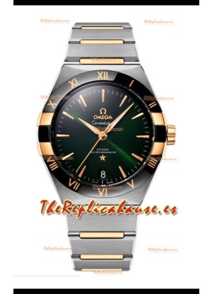 Omega Co-Axial Constellation Two Tone Black Green Dial Réplica Espejo 1:1 41MM