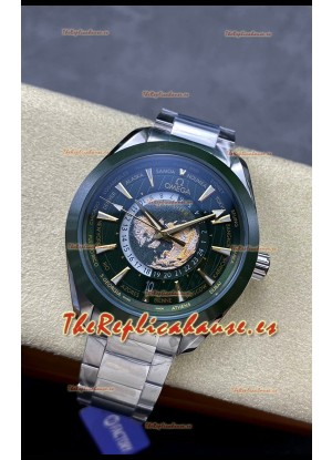 Omega Seamaster Aquaterra 150M Worldtimer Dial Negro Reloj Réplica Espejo 1:1
