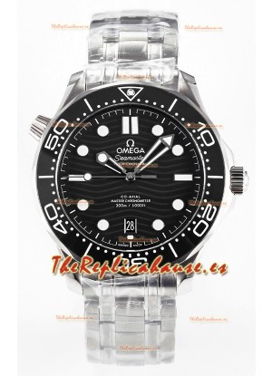 Omega Seamaster Super Clone 300M Master Chronometer Reloj Suizo Negro Acero 904L