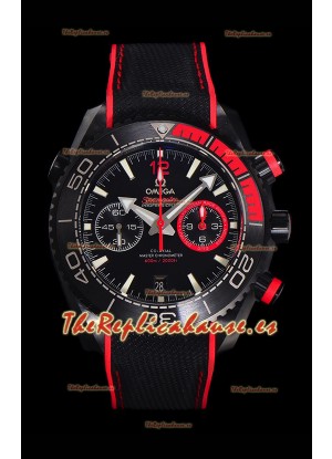 Omega Super Clone Planet Ocean 600M Cronógrafo Cerámica Negra Reloj Réplica