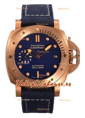 Panerai PAM1074 Submersible Bronzo Blu Abisso Réplica Suiza Espejo 1:1 42MM 