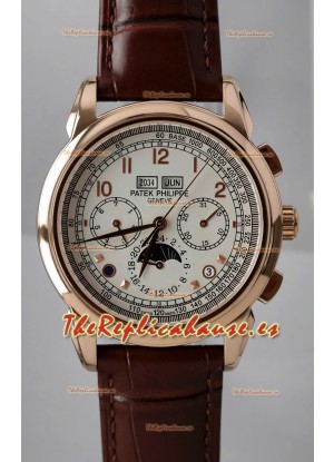 Patek Philippe Grand Complications 5270 Reloj Réplica Suizo con Caja en Oro Rosado Dial Blanco