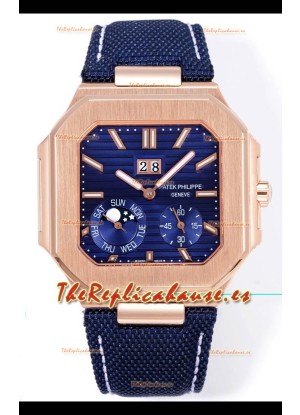 Patek Philippe Cubitus 5822 Caja Oro Rosado Dial Azul Reloj Réplica Suizo