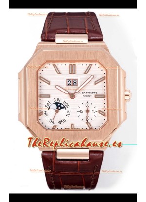 Patek Philippe Cubitus 5822 Caja Oro Rosado Dial Blanco Reloj Réplica Suizo