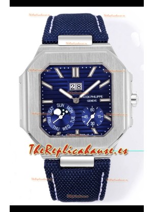 Patek Philippe Cubitus 5822 Caja Acero 904L Dial Azul Reloj Réplica Suizo