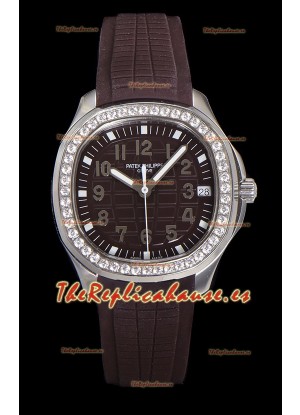 Patek Philippe Super Clone Aquanaut Reloj Acero Inoxidable Dial Marrón 38.5MM