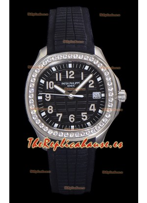 Patek Philippe Super Clone Aquanaut Reloj Acero Inoxidable Dial Negro 38.5MM