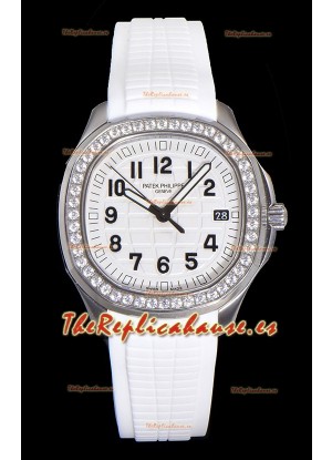Patek Philippe Super Clone Aquanaut Reloj Acero Inoxidable Dial Blanco 38.5MM