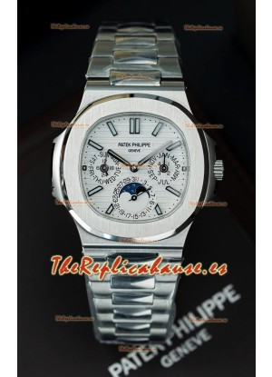 Patek Philippe Nautilus 5740 Perpetual Calendar Acero Inoxidable Dial Blanco Reloj Réplica Suizo
