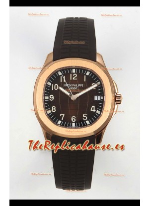 Patek Philippe Super Clone Aquanaut 5167 904L Oro Rosado Reloj Dial Marron