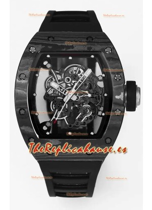 Richard Mille RM055 Caja Carbono Negro Reloj Superclone 1:1 Genuino Tourbillon