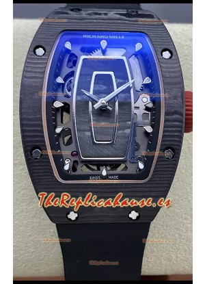 Richard Mille RM07 Caja Carbono Negra Correa Negra 1:1 Superclone Reloj Réplica Suiza 