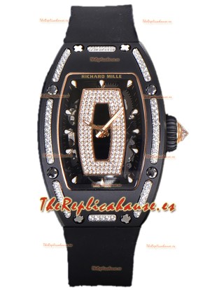 Richard Mille RM007 Reloj Réplica Suiza Automático Cerámica Negra Superclone