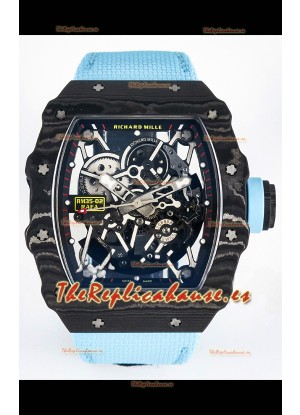 Richard Mille 035-02 Negro NTPT Movimiento Real Vaucher Reloj Súper Réplica