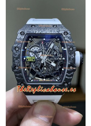 Richard Mille 035-02 Negro NTPT Movimiento Real Vaucher Reloj Súper Réplica