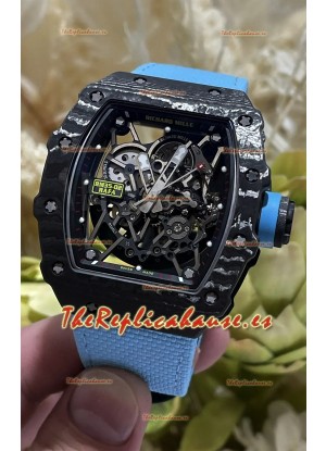 Richard Mille 035-02 Negro NTPT Movimiento Real Vaucher Reloj Súper Réplica