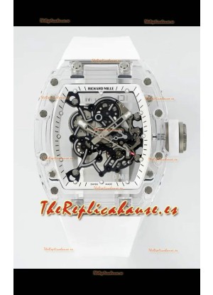 Richard Mille RM055 Caja con Zafiros Transparentes y Tourbillon Genuino Reloj Super Clone