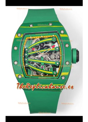 Richard Mille Super Clone RM59-01 Verde Carbon NTPT Case Reloj Réplica Suizo