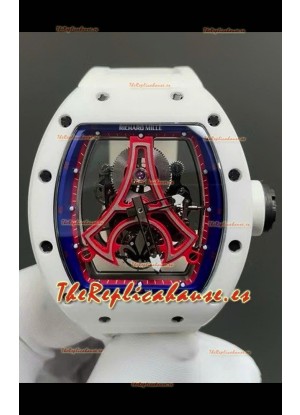 Richard Mille RM52-03 Paris Saint-Germain Tourbillon Cerámica Blanca Reloj Réplica Suizo 