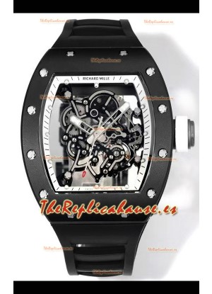 Richard Mille Super Clone RM055 Caja Cerámica con Reloj Genuino Tourbillon