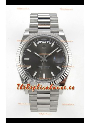 Rolex Day Date Super Clone Dial Gris 40MM 210 Gramos Reloj Réplica Suizo