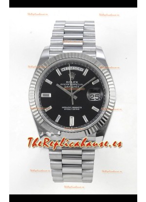 Rolex Day Date Super Clone Dial Negro 40MM 188 Gramos Reloj Réplica Suizo