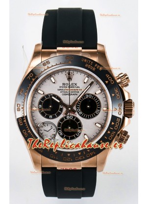 Rolex Daytona Super Clone 116518 Oro Rosado Dial Meteorito Movimiento Original Cal.4130