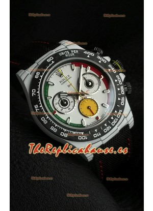 Reloj Rolex Daytona DiW Edición Ferrari Dial Blanco - Caja Ligera de Carbono Forjado