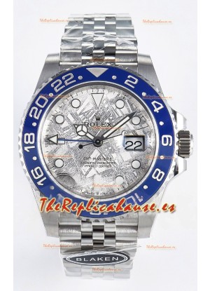 Rolex GMT Masters II Super Clone 126716 "Blaken" Reloj de Acero 904L con Dial Meteorito