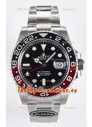 Rolex GMT Masters II Super Clone 12719 "Blaken" Reloj de Acero 904L con Dial Negro